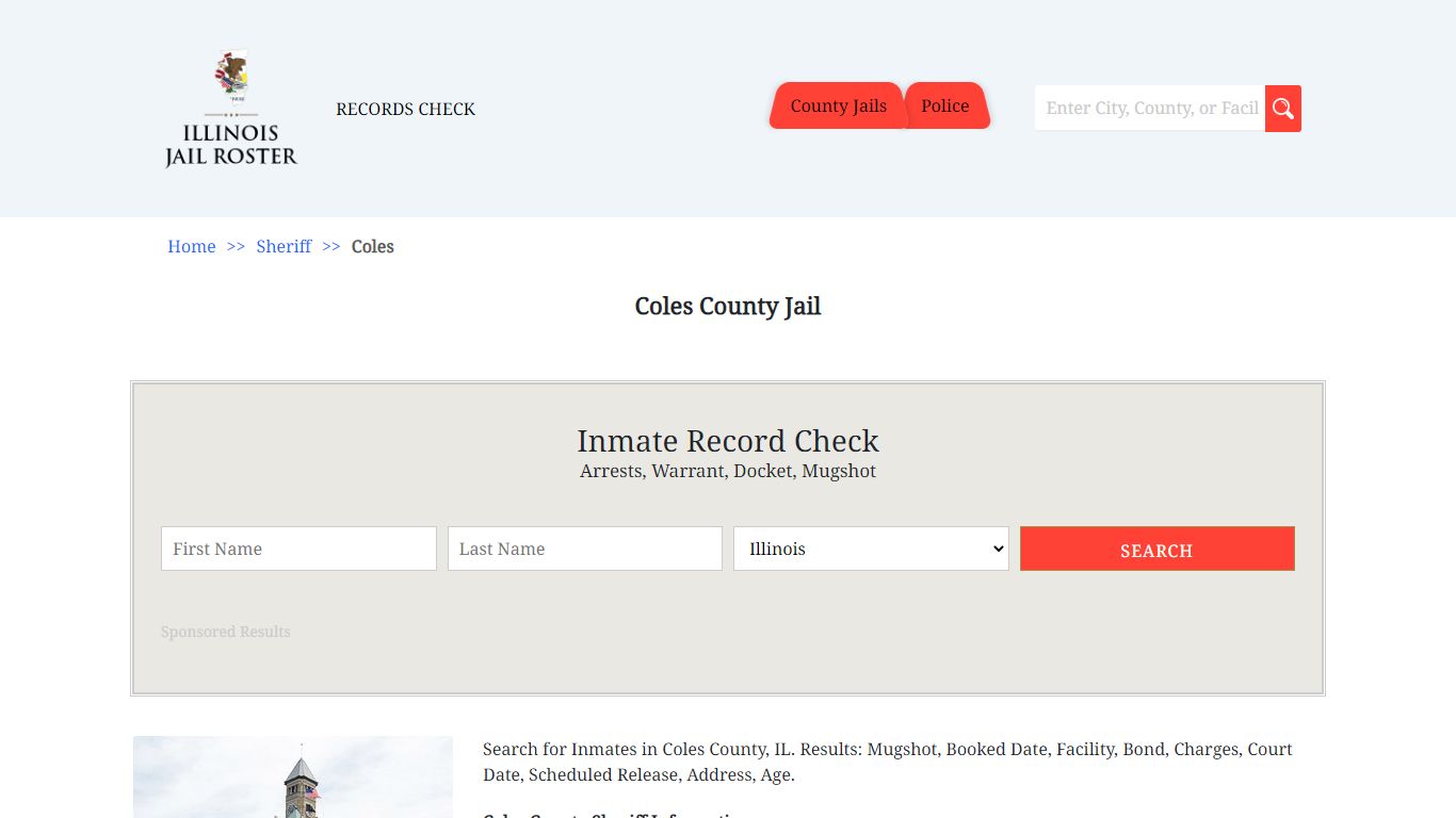 Coles County Jail - Jail Roster Search