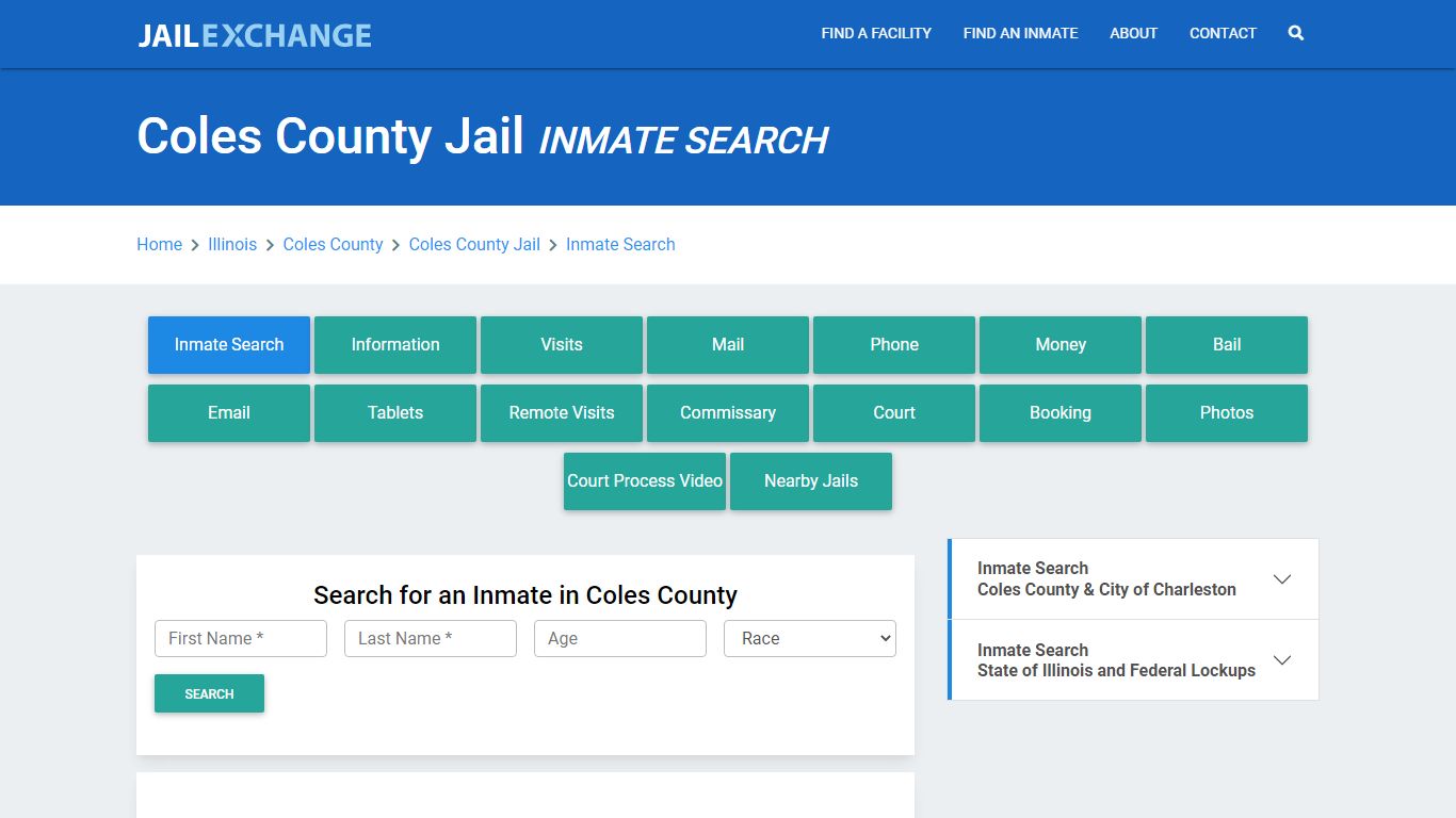 Coles County Jail, IL Inmate Search: Roster & Mugshots